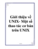 Giới thiệu về UNIX- Một số thao tác cơ bản trên UNIX